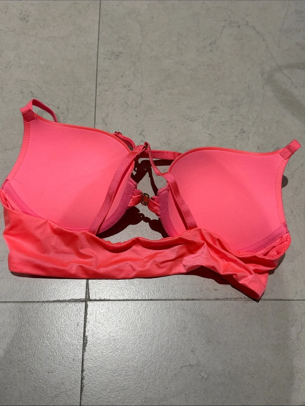 Victoria's Secret Neon Coral Push-Up Bra - Picture 3 of 4